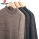 
Pier Cardin pure sweater men's thickened winter new middle-aged half-high neck striped sweater warm knitted sweater autumn clothes 15832 camel color 170/L recommended 115-135Jin [Jin equals 0.5 kg]