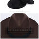 Menuhin hat men and women British retro hat groom official wedding hat Korean style trendy gentleman big brim wide brim hat black one size (56-58cm)