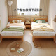 Lin's Home Bed Children's Bed Boy Feet Feet Feet Feet Children Girl Bed Princess Camino Un solo Muebles para la habitación de los niños Nordic KN4A [Lotus White] Cama para niños + colchón 1050 mm*2000 mm