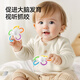 YEEHOO Manhattan hand ball baby rattle toy silicone chewable teether for small-month-old babies 3-6 months old rattle toy teether with free storage box