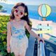 
Princess Xinnan dress girl swimsuit soaked in hot spring cute one-piece baby swimsuit internet celebrity 3-year-old child girl swimsuit swimsuit + hat [110-120cm/35-40Jin [Jin equals 0.5 kg]]