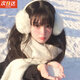 JIOESC white earmuffs for women in winter, cute plush earmuffs, antifreeze earbags, warm Northeast cycling, cold protection earmuffs, earmuffs - white