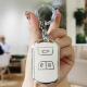 Suitable for Chery Key Case 20 Tiggo 8 Tiggo 719 Tiggo 5x Key Case Automobile Remote Control Key Shell C Car Supplies Chery C Smart Three-Key Milk White Single Set