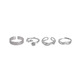 AIOSC Thorns Rose Couple Ring Women's Ins Cold Style Fashion Personalized Index Finger Ring Opening Adjustable Niche Ring Great Value 4-Pack Opening Adjustable