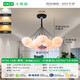 
Daguanyuan (DGY) moon bubble light living room chandelier warm bedroom study dining room chandelier cartoon planet lamp Zhongshan lamp O001 9734 black 13 head - three colors - color ball 15cm big ball