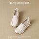 ZHR Kopfschicht Cowide Single Schuhe für Frauen Mode dicke Sohle -Ladungsstätte Frauen vielseitige Mutterschuhe Frauen Schuhe S126 Beige 37