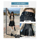 Changluzhu Jupe courte en cuir noir pour femmes, petite jupe en cuir plissée en ligne courte à taille haute hauteur 2025 printemps et automne jupe à demi-corps jupe noire courte (avec ceinture) 9926 Single Taille S