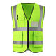 Reflektierende Kleidung, Weste, Weste, Arbeitskleidung, individueller Logodruck, Baustellenimmobilien-Takeaway, Straßenverwaltungs- und Sanitärarbeiterkleidung, Vollstoff – fluoreszierendes Grün, Einheitsgröße