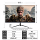 Überwachen Sie 24-Zoll-144Hz E-Sport 27-Zoll 2K IPS gebogene Gaming-Desktop 32-Zoll-Rahmenscomputerüberwachungsbildschirm [Qualität neuer Produkt] 27-Zoll 2K180Hz (flach schwarz) HDMI+DP