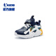 Jordan Boys' Velvet Cotton Shoes Children's Winter Running Shoes Children's Leather Velcro Children's Shoes Silent Blue/Jordan White 33