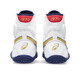 ASICS Men's Shoes DAN GABLE EVO 3 New Squat Weightlifting Training Boxing Shoes Sports Men's Wrestling Shoes 1081A065.100 White Blue Gold Size 38/US7