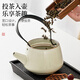 Qixuanyuan tea set, tea tray set, household small set, one pot, two or four cups, ceramic tea drinking teapot, Kung Fu tea cup, pillow moon rectangular tea tray + Ge Kiln teapot 2 cups