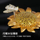 Camaron sunflower brooch, high-end women's model, exquisite 2025 new suit accessories, high-end corsage, anti-exposure pin, sunflower brooch