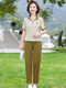 
Woodpecker Mother's Day Gift Mother's Summer Fashion Sportswear Set 40-year-old 50-year-old middle-aged and elderly women's two-piece set middle-aged short-sleeved pink [829] XL (Suggested 105 Jin [Jin equals 0.5 kg])