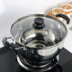 16/18/20/22/24/26 Extra thick soup pot stew pot milk pot hot pot steamer induction cooker gas stove universal 26CM double handle thickened single bottom [with steaming grid]