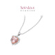 Chow Tai Fook SOINLOVE beloved laurel heart 18K gold morganite diamond necklace clavicle chain VV243 40cm