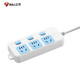 Socket bull indépendant Insertion de contrôle divisé / plaque de fil / carte de connecteur / carte de suivi / carte de suivi / carte tugbolt / carte serrée / Plugin de conversation Contrôle séparé Contrôle de la prise de prise multi-interrupteur avec fil 1,8 mètres 3 Position d'insertion 3 Commutateur GN-314