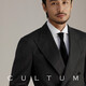 CULTUM high-count worsted wool Italian-style lapel slim suit suit for men's business professional commuting gray suit formal suit dark gray two-piece suit. Please note the pants size yourself 170A /48A