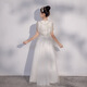 
Bu Liancao Girl Guzheng Costume Stage Performance White Princess Birthday Skirt 4-12 Years Old Host Piano Playing White 160 cm