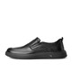 Belle Slip-On Casual Leather Shoes Men's Spring Cow Leather Cushioning Business Shoes A1010AM3 Black 43