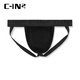 C-IN2 Summer Nuevo producto para hombres Tanga expuesta Agotana de algodón Spandex Lifting Hip U Convexa Bajo Caída Sexo Doble tanga 2925RT Negro 001- 1 L Adecuado para 2 pies 6-2 pies 7 cintura (tamaño 34-36)