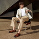 Zapatos de cuero Belle Business Zapatos formales para hombres Zapatos de boda Brock Brock Showing 89183am9 Estilo clásico marrón 41 (255 mm)