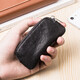 Bolsa de llave de pabina, billetera de cupón multifunción plantada de coches de primera capa, bolsa de cupón multifunción, bolso pequeño universal masculino y femenino PB517 negro