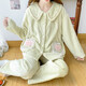 Revisitor Flanell-Begrenzungskleidung postpartale Pyjamas für Frauen im Frühjahr und Herbst und Winter, verdickter und warmes Stillen sowie Samtfütterung, Yxy Velvet 684# Brown Edge, Frauenmodell XL Code 130-150jin [Jin gleich 0,5 kg]