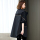 
LEDIALYI (LEDIALYI) 2025 spring and autumn women's new casual high-end and fashionable middle-aged small windbreaker jacket for women's mid-length coat black S (recommended within 128 Jin [Jin equals 0.5 kg])