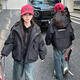 
Pudding fish girls jacket children's jacket autumn and winter clothes, medium and large children Korean casual top three-in-one fashionable girls top 983 jacket spring and autumn jacket + inner liner 170