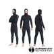 OUZO wetsuit men's professional 7mm one-piece thickened cold-proof and warm super-elastic neoprene wetsuit free diving suit for men/black BCM7027-B S