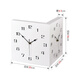 Zhuangshu reloj de pared de doble cara esquina de moderno simple de moda personalizada esquina de reloj de reloj silencioso pared de reloj de dos lados 9195 blanco