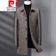 Pier cardinal en laine de laine de laine pour hommes en milieu de longueur de la longueur épaisse épaisse au manteau en laine d'automne et d'hiver, manteau de revers pour hommes d'âge moyen tricoté 8201 gris M 170