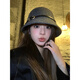 Chuangjingyi selected hats for women, autumn hats, belt buckles, woolen hats, French hats, women's autumn and winter fisherman hats, basin hats, oatmeal color, wool blended, one size fits all (54-59cm)