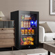 SAST ice bar refrigerator European style constant temperature wine cabinet office hotel home refrigerator mini small single door gaming tea preservation cabinet display sample beverage medicine cabinet 100 liters black (refrigerated + micro-freezing + blue light + lock)