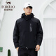 FORDOO Outdoor Couple Jackets Men's and Women's Three-in-One Two-piece Set Removable Polar Liner Warm Sports Jacket Men's Jacket Men/Black L