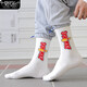 Modal 7 pares de calcetines de baloncesto Socks largos medias masculinas de hip-hop negros calcetines de moda medianos y alta pareja casual de skateboard