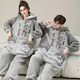 Junge Liebeswörter Pyjama für Männer und Frauen Paare Korallen Samt Herbst und Winter plus Samt verdickte große Größe von Jugendlichen Casual Home Clothing-Anzüge von YPF3890 Frauen M-Größe (80-100jin [Jin gleich 0,5 kg]))