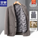 Veste en laine double face Romon Business Men's Woard Business Casual Hiver Plus Velvet épaissis à manteau court noir [Down Down Down Down] 170 / m [Recommandé 95-115Jin [Jin est égal à 0,5 kg]]]