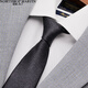 North Martin high-end silk tie men's business suit formal hand-dyed dark gray wedding 7cm high-end New Year gift
