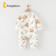 Tongtai autumn and winter 1-18 months baby clothes side opening jumpsuit TS33J654-DS brown 73cm