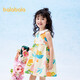 Vestido de niñas Balabala Ropa para niños para niños 2024 Falda sin mangas para niños de verano Pequeño impresión fresca 208224111012
