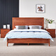 Bright furniture solid wood bed double bed modern simple wooden bedroom large bed wedding bed 1591 1.8 meters empty bed