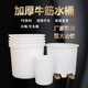 法欧诺牛筋大水桶塑料桶加厚大容量家用带盖圆桶储水桶酿酒发酵桶叉车桶 500牛筋圆桶1030*850*825白色