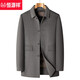 Hengyuanxiang woolen coat men's winter thickened high-end wool coat men's mid-length goose down liner windbreaker brown 175/L