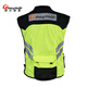 RidingTribe Cycling Tribe Motorcycle Reflective Vest Men's Fluorescent Summer Motorcycle Riding Suit Safety Vest Custom Printed Fluorescent Green Night Reflective/Mesh Breathable Not M