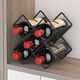 Tanbeiman Red Wine Display Rack Red Wine Rack Creative Light Luxury Modern Simple European Wine Cabinet Rack Ornament Wine Rack Display Rack Wine Rack Holder Black Double Pack