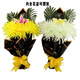 Zi Jiafu p fake flowers, silk flowers, chrysanthemums for worship, Qingming grave sweeping, dragon claw chrysanthemums, hand-held flowers for visiting graves, cemetery chrysanthemums, wealthy table flowers + included flower pots for yellow display