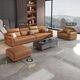 Dofei Kingdom leather sofa Italian minimalist row multi-person genuine leather sofa small apartment soft-pack living room furniture y724# 3.2 meters more than one person latex style