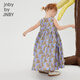 jnby by JNBY江南布衣童装无袖连衣裙夏可爱图案休闲中长款裙子女童1N5G12350 599紫色系多彩混杂色 130 cm